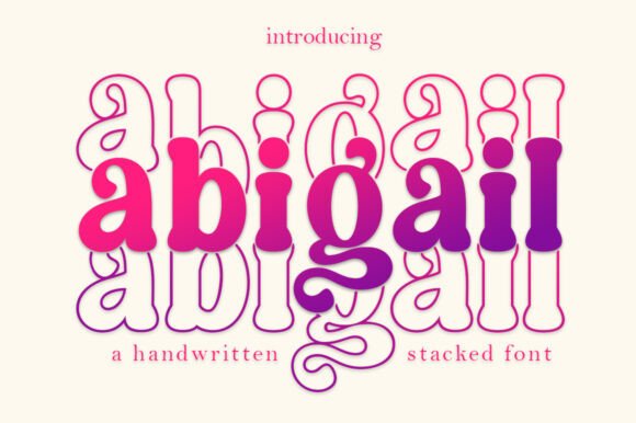 Abigail Stacked Font for Creative Makers
