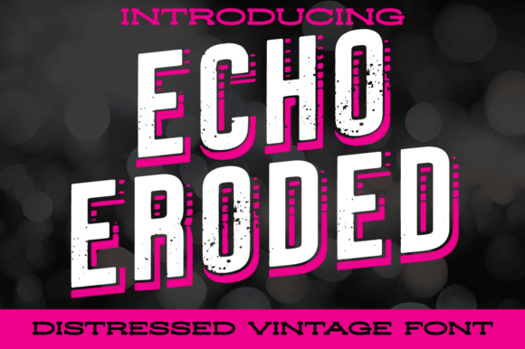 Echo Eroded Font for Web Design