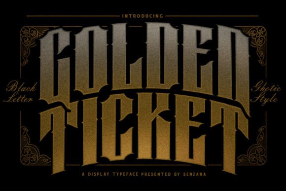 Golden Ticket Font for Creative Projects