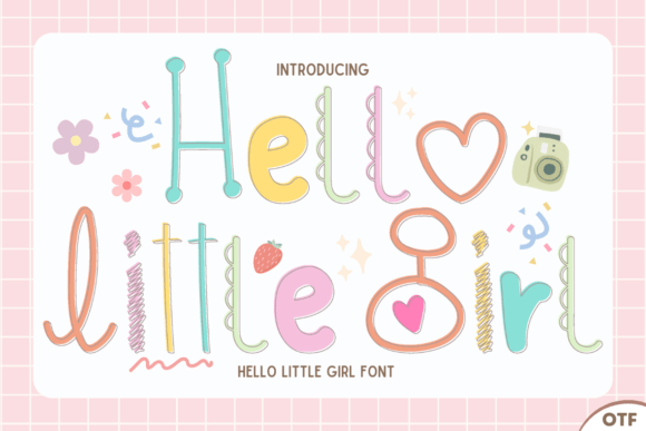 Hello Little Girl Font for Creative Projects