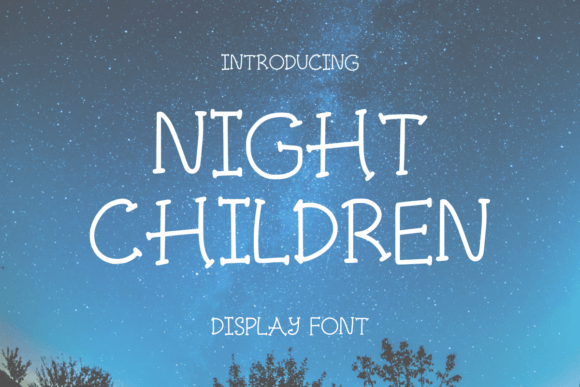 Night Children Font for Creative Crafts