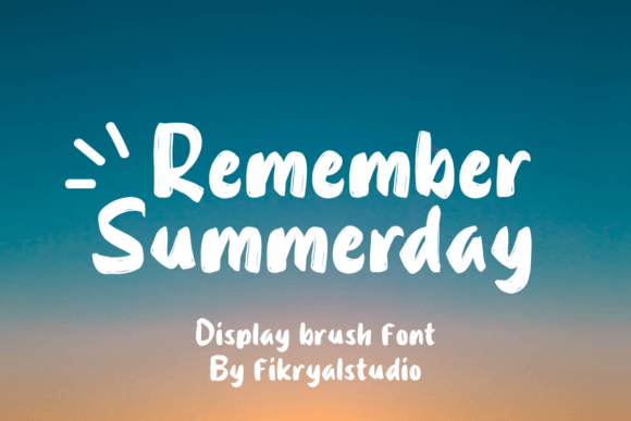 Remember Summerday Font Review