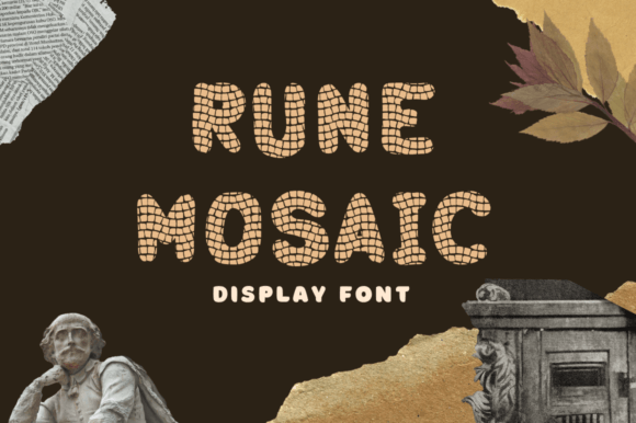 Rune Mosaic Font for Creative Makers