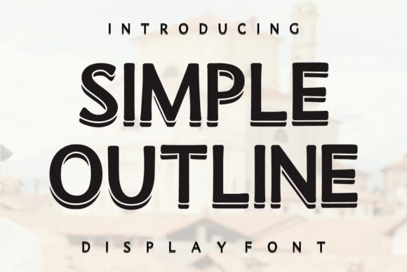 Simple Outline Font for Business Branding