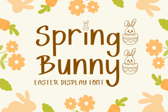 Spring Bunny Font for Creative Projects